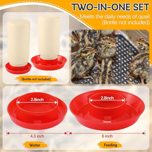Enhon 2 Pack 2 Sizes Quail Waterer Base, Quail & Chick No Drown Water Base - size: 2 Sizes