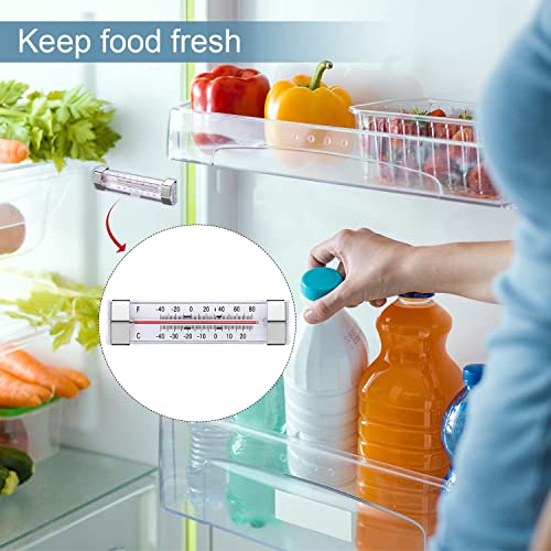 Fridge Refrigerator Freezer Thermometer, 12 Pack | 12-pack Thermometer material Plastics Stainless Steel Good quality Easy to install Cheap battery free easy food safe
