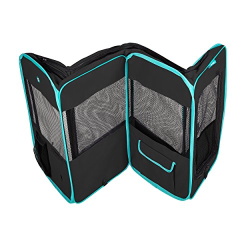 Deluxe Premium Pet Dog Playpen Portable Soft Dog Exercise Pen Kennel with Carry Bag for Dogs, Cats, Kittens, and All Pets (Small, Black) - color: Black, size: Small