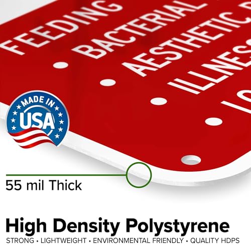Do Not Feed Ducks Geese Or Any Other Wildlife Sign Sign, 24x30 Inches, 55 mil thick HDPS (high density polystyrene), Made in USA by My Sign Center - size: 24x30 Polystyrene