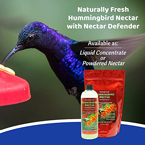 Naturally Fresh Hummingbird Nectar Powder with Nectar Defender, 2-Pack | Bird-safe, Dye-free, Just add water, No artificial preservatives, Makes 192 oz, Nectar lasts up to 2 weeks, Made in USA