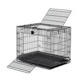 MidWest Homes for Pets Small Wabbitat Rabbit Cage, Grid Mesh Floor, Removable Tray, Top & Front Door Access, Rust Resistant Finish, No Tools Required - size: 25.0"L x 19.0"W x 20.0"H