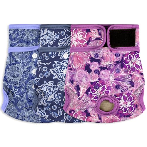 Female Dog Diapers - Premium Reusable Diapers for Doggie in Heat - Highly Absorbent for Pet Incontinence with Adjustable Snaps Butterfly, S - color: Butterfly, size: Small（New Born-11.5“Waist）