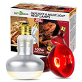 REPTI ZOO 2 Pack 100W Reptile Heat Lamp Bulbs,Upgraded Reptile Day and Night Basking Spot Bulb Combo Amphibian Infrared Heat Lamp Bulb/UVA Basking Spot Daylight Heating Light Bulb - style: Style 1