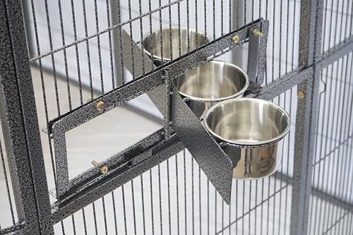 SENY Heavy Duty Walk-in Bird Aviary Cage, Metal, Expandable, 79x86x62 Inches, for Parrots, Macaws, Cockatoos, Reptiles, Dogs (Wire Size: 0.20", 86" L x 62" W x 79" H) - size: 86.0"L x 62.0"W x 79.0"H