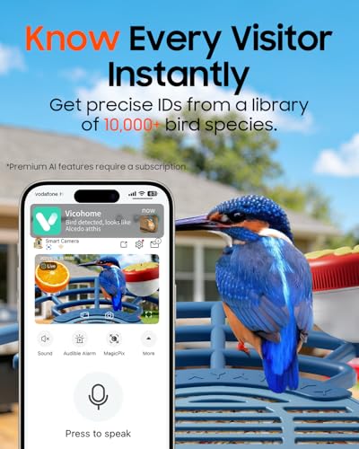Bird Feeder with Camera, Smart Birdfeeder with Cam Solar Powered, 2K HD Video, AI Identification, Instant Arrival Alerts, IP66 Bird Bath & Feeder,Gift for BirdLover (with Stand, Blue) - color: Blue, style: With Stand