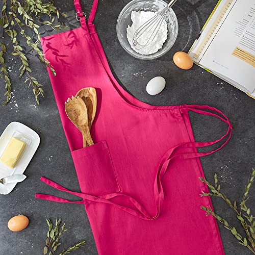 DII Everyday Basic Kitchen Collection - color: Neon Pink, size: Regular Size Chef Apron