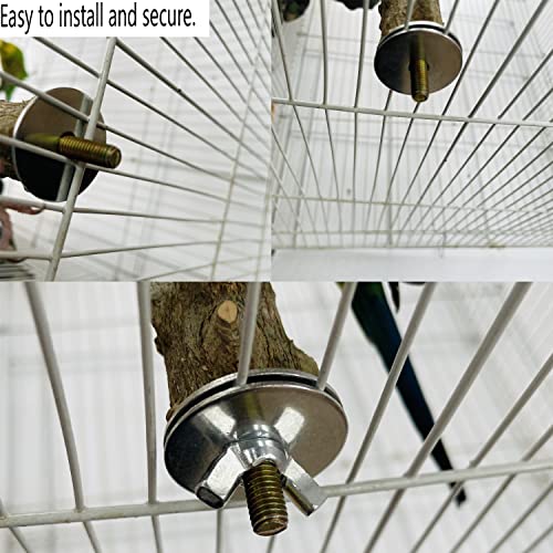 3 PCS Nature Wood Bird Ladder Perch Nature Wood Stand Parrot Chew Toy Cage Hanging Pet Cage Bird Climbing Step Ladders for Small Animal