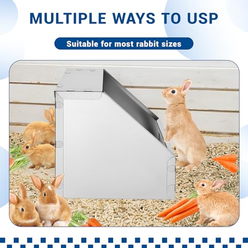 2Pack Rabbit Nesting Box,Metal Bunny Small Animal Nest with Removable Floor | Rabbitry Supplies Bunny Small Animal Galvanized Nest with Removable Acrylic Floor, Durable, Easy to Clean Indoor/Outdoor Use