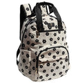 Diaper Bag Backpack Corduroy Multifunction Baby Fashion Travel Pack office Laptop Bag - color: Black White Flower