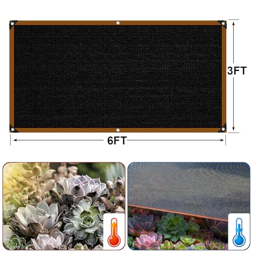 Shade Cloth - for Garden 90% Plant Shades Mesh Tarp with Grommets Outdoor Sun Shades Netting for Chicken Coop Greenhouse Vegetables Pergola Patio Cover - size: 3×6FT