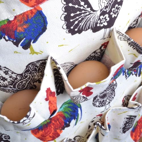 Sefiron Chicken Egg Collecting Apron,12 Deep Pockets for Hense,Duck,Goose Eggs - color: White Dot