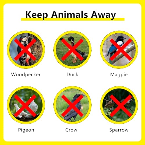 Bird Scare Reflective Tape, 295 Feet (2 Rolls), Double-Sided Reflective, for Repelling Sparrows and Woodpeckers, Suitable for Outdoor Use in Homes, Gardens, Farms, Orchards,Outdoor - size: 295 Ft*2