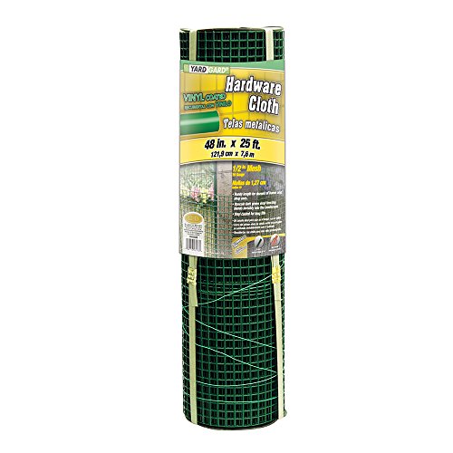 YARDGARD 1/2 Inch Mesh Welded Wire Fence, Hardware Cloth, 19 Gauge Galvanized Steel for Garden Protection, Cage Fencing, Chicken and Rabbit Barriers, and Crafts, 48 Inches x 25 Feet - size: 48 Inches x 25 Feet