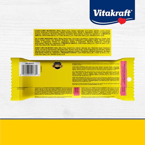 Vitakraft Crunch Sticks Parakeet Treat - Triple-Baked Millet Parakeet Treats with Natural Wood Center - Crunchy & Nutritious Bird Treat Sticks for Small Animals (12 Count, Honey, Egg, and Apple) - size: 2.5 Ounce (Pack of 4)