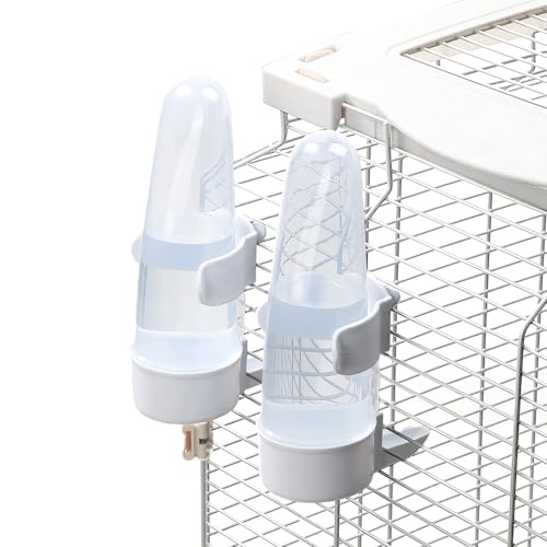 Bird Feeder Automatic Bird Water Dispenser Set for Cage No Mess Parakeet Cage Water Dispenser PP Material, 200ml/6.8fl oz (2PCS) | Durable shatter-resistant plastic, tool-free setup, easy daily cleaning, suits parakeets finches canaries