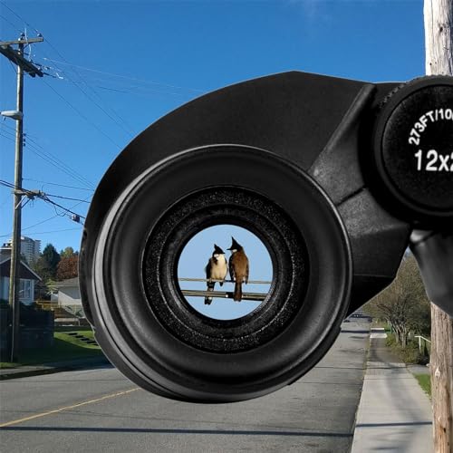 Occer 12x25 Compact Binoculars for Adults and Kids | High Powered, Easy Focus, Large Eyepiece for Bird Watching, Cruise Ship, Outdoor Hunting, Travel, Sightseeing