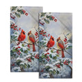Winter Red Bird Hand Towels Pack of 2 Sweet Couple Cardinal Fingertip Towels Birds Holly Berry Branches Snow Christmas Holiday Bathroom Towels Soft Fast Drying Face Towel for Kitchen Spa Gym - color: Winter Bird