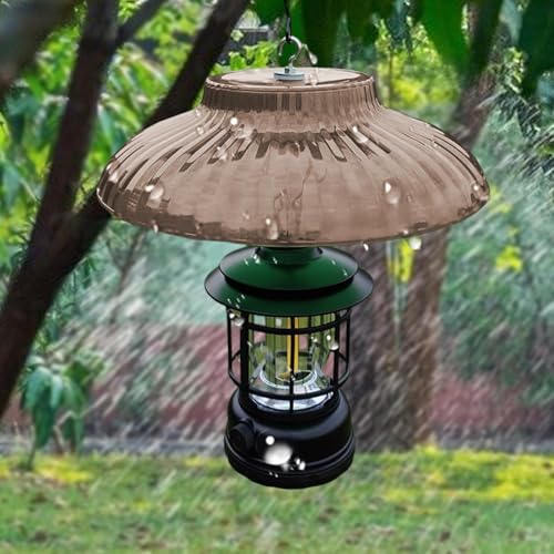 10 Inch Hanging Bird Feeder Baffle Weather Protective Cover, Metal Hummingbird Feeder, Bird House Guard for Outdoor Shepherd's Hook, Brown - color: Brown
