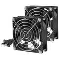 UMLIFE 2PACK EC Axial Fan 80mm x 25mm AC 110V 115V 120V 220V 240V High Speed Dual Ball Bearing for Desktop - color: 80x25mm