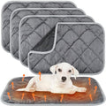 4 Pack Self Heating Cat Pad Self Warming Dog Mat Reflects Body Heat Extra Warm Thermal Pet Pad Washable Dog Cat Bed Crate Bed Mat Blanket(Gray,19 x 27.5 Inch) - color: Gray, size: 19 x 27.5 Inch