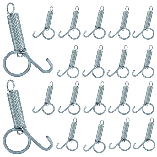BokWin Metal Spring Cage Latch Hook, 20 Pack | Multi-Functional Fastener, For Rabbit, Dog, Cat, Birds, Rodents, Guinea Pig, Hamster, Parrot, Hedgehog, Cage Door Security