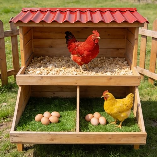 12 Pack Chicken Nesting Pads for Chicken Coop, 12”x12” Nesting Box Pads Washable Reusable Artificial Grass Carpet Synthetic Turf Mat for Hen Laying Eggs, Garden Lawn
