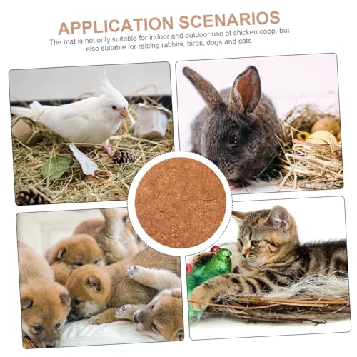 Outanaya 4pcs Natural Coconut Coir Nest Pads for Chicken Coop Breathable Hand-Made Mats for Animals Bed Comfortable Liner for Garden Use Collection Support Thick - size: 30.00X30.00X0.50CM