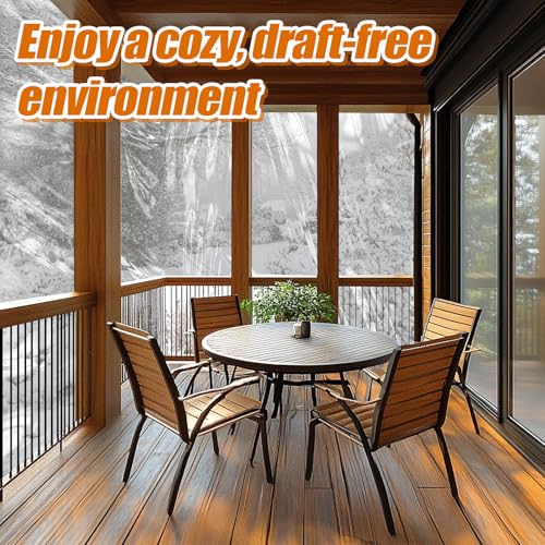 10x13ft Anti-Tear Clear Tarp Waterproof - 2pcs Windproof Poly Tarpaulin, Heavy Duty Transparent Enclosure with Grommets for Covering Chicken Coops Greenhouse Garden Plants - size: 10x13ft