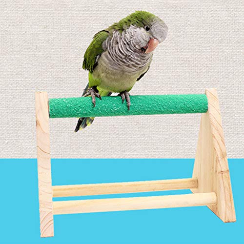 Chicken Perch Parrot Wood Perch, Trimming Bird Strong Chick Jungle Gym Roosting Bar for Coop and Brooder, Training Perch Toys for Large Bird, Parrot, Macaw, Hens (Random)