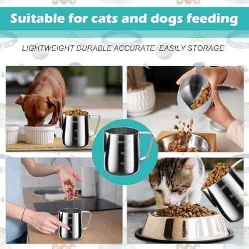 1.5 Cup Dog Food Scoop Stainless Steel Dog Food Measuring Cups Pet Food Scoop with Precision Scale for Dogs Cats - size: 1.5 CUP