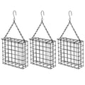 3Pcs Outdoor Suet Cage Bird Feeder, 5.4 x 4.92 x 1.77 Suets Hanging Bird Feeder, Single Suet Cake Capacity, Fruit Holder Style Suet Nugget Feeder for Garden Yard Outside Hanging