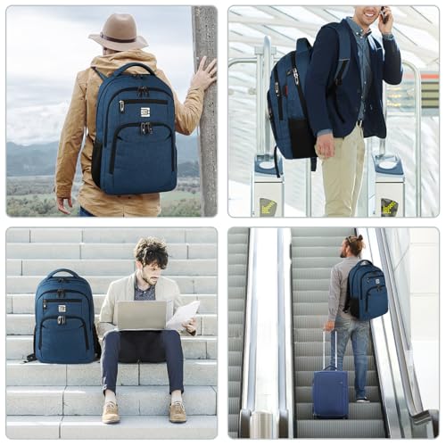 Laptop Backpack,Business Travel Anti Theft Slim College Backpack | Water Resistant Durable Computer Bag Gift for Women & Men Fits 15.6 Inch Laptop and Notebook - Blue - color: Blue, size: 15.6 Inch, style: Laptop