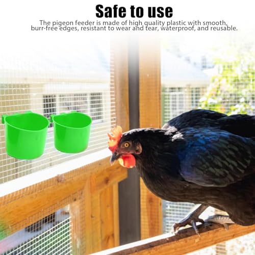 30 Pcs Chicken Coop Feeder Water Cup,8 oz Cage Cups Chicken Feeder Waterer, Cage Cups Birds Hanging Feeders, Chicken Feeder Water Bowl for Parakeet Poultry Pigeon Bunny Wire Cage(Green) - color: Green, size: 8oz