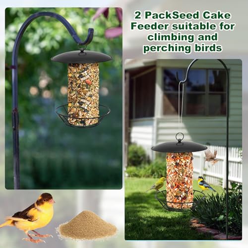 2 Pcs Suet Feeder Cylinder Bird Feeder, S-6-2 Cylinder Birds Feeders for Outdoors, Bird Suet Cake Holder Backyard Wild Birdfeeding Birds Feeders for Outdoor Garden Accessories (2, Style 1)