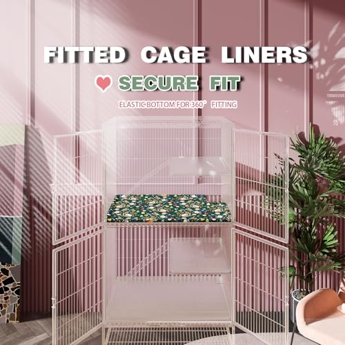 Ferret Cage Liner for Ferret Nation & Critter Nation Cage | Washable Bedding, Leakproof Cage Accessories for Ferrets, Chinchillas, Rats & Other Small Animals(Top Pan Liner) - size: Top Pan Liner