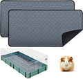 2 pcs Guinea Pig Cage Liners - Washable Guinea Pig Pee Pads, Waterproof Reusable & Anti Slip Guinea Pig Bedding Fast and Super Absorbent Pee Pad for Small Animals Rabbit Hamster Rat - size: 24" 47"（2 pack Polyester）