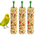 Parakeet Treats Sticks 3 PCS Bird Cereal Treat Natural Parrot Chewing Toys for Cockatiel Conure Lovebird Budgie Canary Finch(6.7inches,2.12ounce)