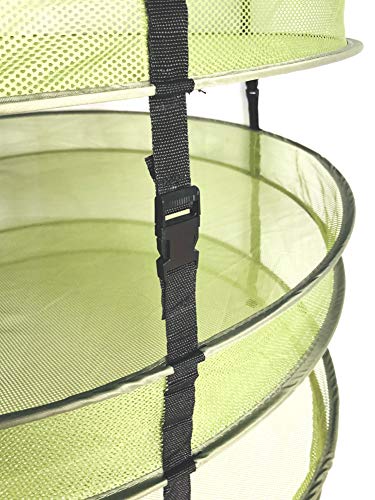 HORTIPOTS Hanging Drying Racks 2 FT Mesh Herb Dryer for Herbs and Clothes (2 FT Diameter, Green) - size: 2 FT diameter
