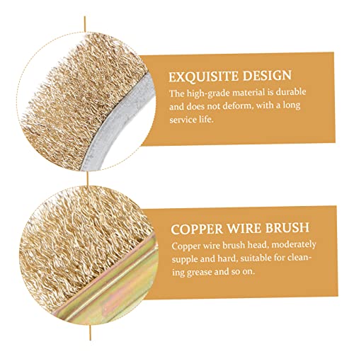 ibasenice 1set Bird Cage Cleaning Brush Steel and Copper Cage Supplies Extra Handle for Easy Cleaning of Bird Droppings Essential Tool - size: 24X3X2CM