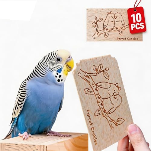 Natural Balsa Wood Bird Chew Toys,10 Pack Soft Wooden Slices with Prints - size: Small