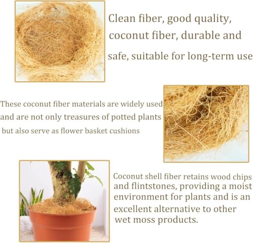 Coconut Husk Fiber 0.11 Pounds Organic Natural Coconut Shell Fiber Silk for Pot Plants Orchids Various Scenarios - size: 50 grams/0.11 pounds
