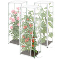 3 Pcs 57"X17.7"X17.7" Square Tomato Netting with Zipper, Insect Cover | Tomato Cage Mesh Cover, Drawstring, Garden Protection, Insect Barrier, Vertical Climbing Plants, Vegetables, Fruits - size: Square-3PCS