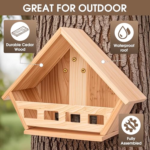 SWANGSA Cedar Mourning Dove Nesting Box, Birdhouses for Outdoor Doves and Other Small Birds - size: 1 Pack