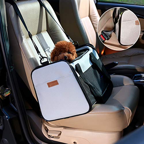 Cat Carrier - Portable Foldable Dog Pet Carrier, Soft-Sided Pet Bag up to 28 Lbs, Airline Approved Travel Puppy Carrier - color: Grey, size: 19.7"L x 12"W x 12"H