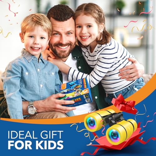 Toys for 3-7 Year Old Girl Boy: LET'S GO! Bird Watching Binoculars for Kids Ages 3 4 5 6 7 Year Old Girls Boys Outside Learning Toy for Kid Christmas Preschool Gift Toddler Binoculars Toy Stuffers - color: Yellow