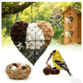 Handmade Alpaca Fiber Bird Nesting Heart, Birds Nests Material Holder, Winter Tree Shelter for Wild Bird, Hummingbird Houses Nest Boxes Gifts for Outside Garden Art Birdhouse, Birds Lovers (1pcs)