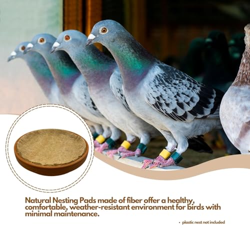 Jute Pigeon Nest Material Chicken Nest Box Liners Nesting Bird Nest Pigeon Breeding Accessories Pigeon Nest Pads Chicken Coop Bedding Nest Breeding Poultry Supplies Pad for bird eggs. (5 pack)