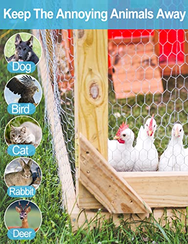 16in x 82ft Chicken Wire, TOYPOPOR 40cm x 25m Poultry Wire Netting Hexagonal Galvanized Mesh Garden Fence Barrier for Pet Rabbit Chicken Fencing (16In x 82FT) - size: 16 in x 82 ft (100 Ties)