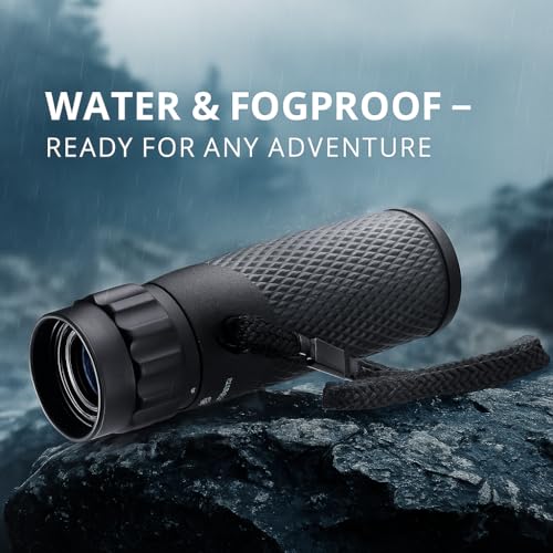 Barska Blackhawk Waterproof Monocular – Compact, Fogproof, Multi-Coated Optics, Slip-Resistant Grip for Birding, Hiking, Sports, Concerts & Outdoor Use - style: 10x25